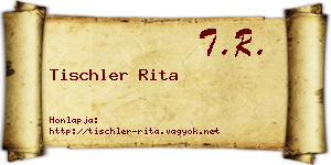 Tischler Rita névjegykártya