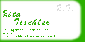 rita tischler business card